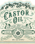 Organic Cold Pressed Castor Oil Hexane Free USA bottled: 16 oz