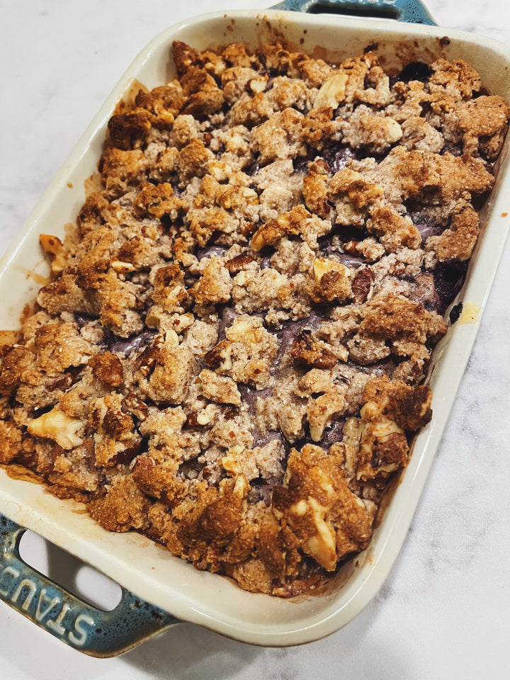 Easy Holiday Morning Blueberry Breakfast Crumble