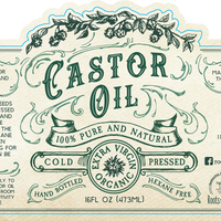 Organic Cold Pressed Castor Oil Hexane Free USA bottled: 16 oz